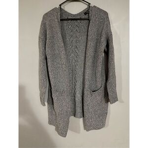 A.N.A Grey Open Front Knit Pocket Cardigan Size XSmall